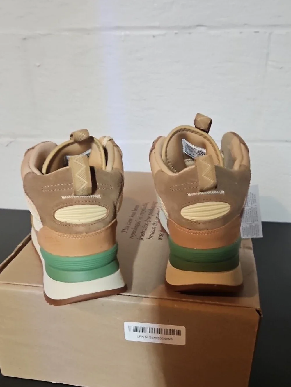 Merrell Women's Beige and Green Trail High-Top Sneakers